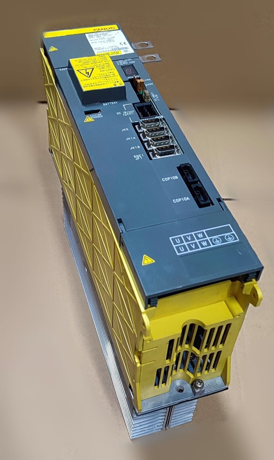 FANUC A06B-6096-H106#RA Servo Amplifier 9.1KW, industrial automation part, visible ports and labels
