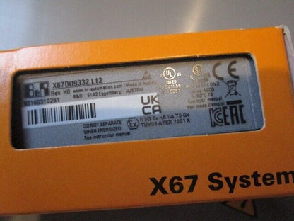 I/O Module | B&R | X67DO9332.L12 Digital Output Module DO9332.L12 NEW NEW