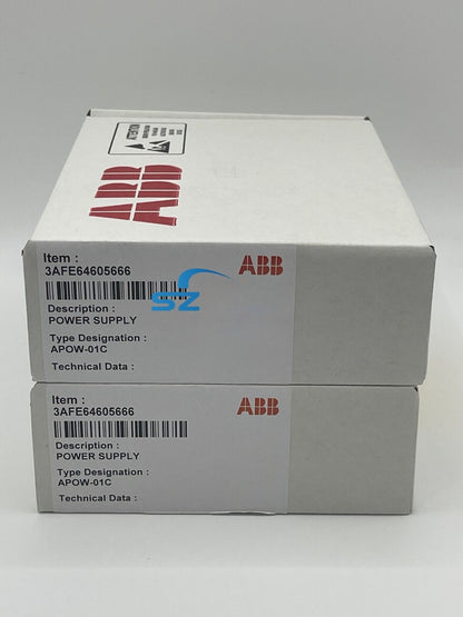 ABB APOW-01C power supply box, new in box. Item number 3AFE64605666. Industrial automation part.