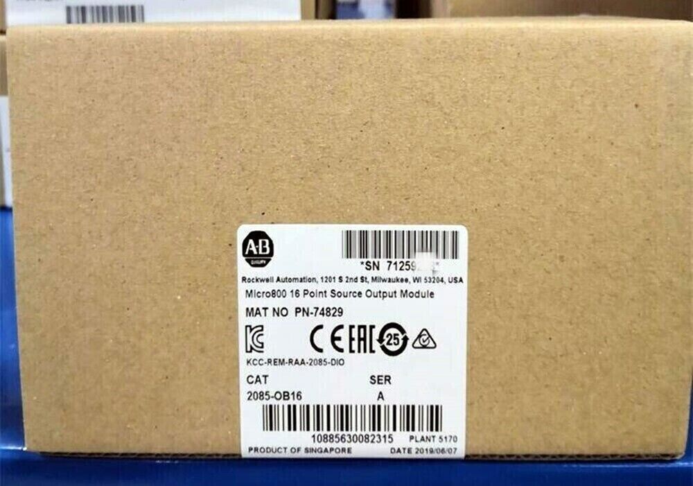 New Factory Sealed AB 2085-OB16 Micro800 16 Point Source Output Module 2085OB16