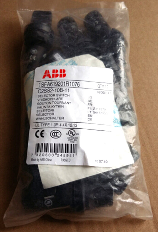 ABB C2SS2-10B-11 selector switch, new in box, industrial automation parts, 10 pieces
