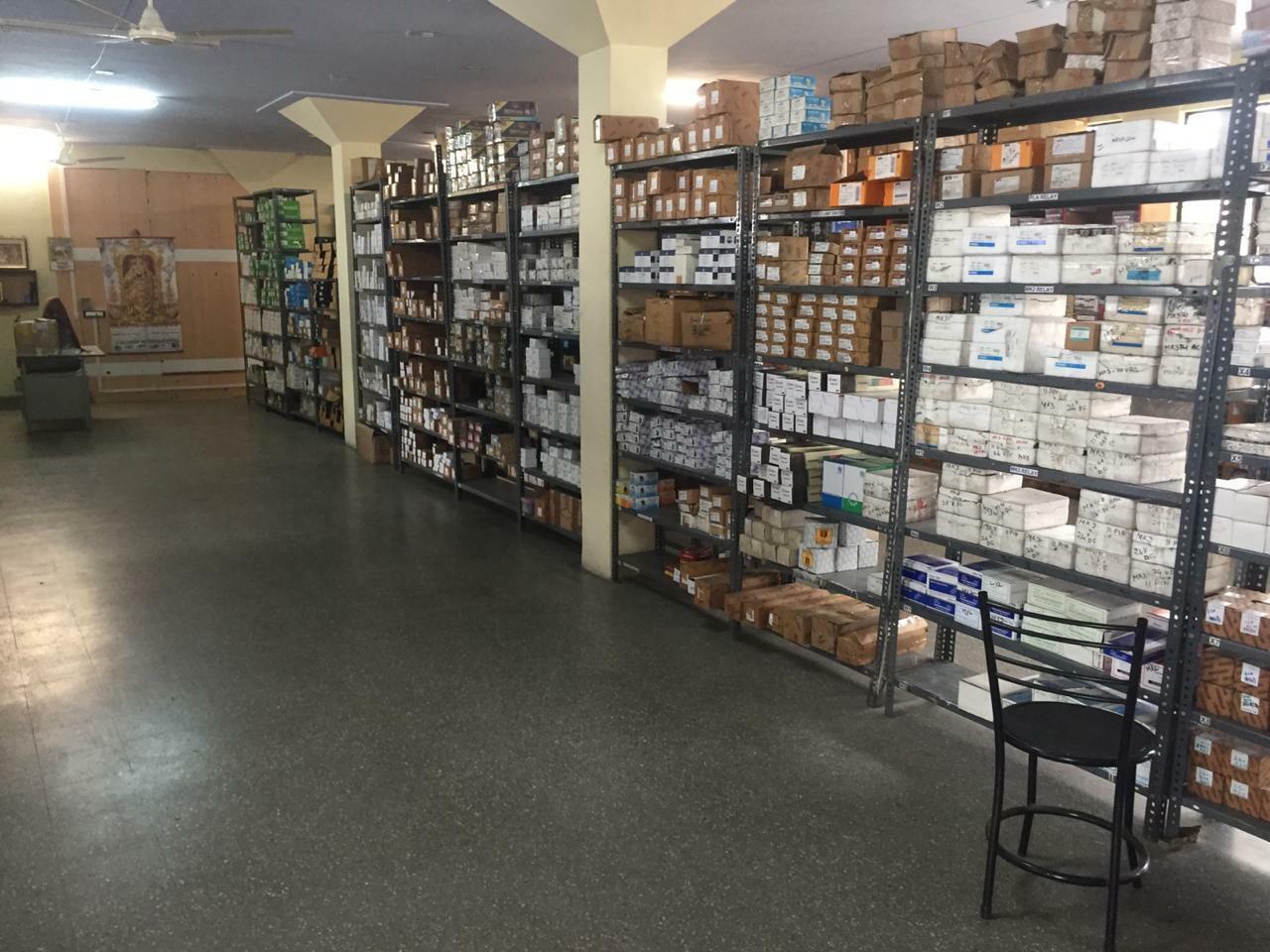 Warehouse stock of industrial automation parts, including PLC modules, and other electronic components for sale.