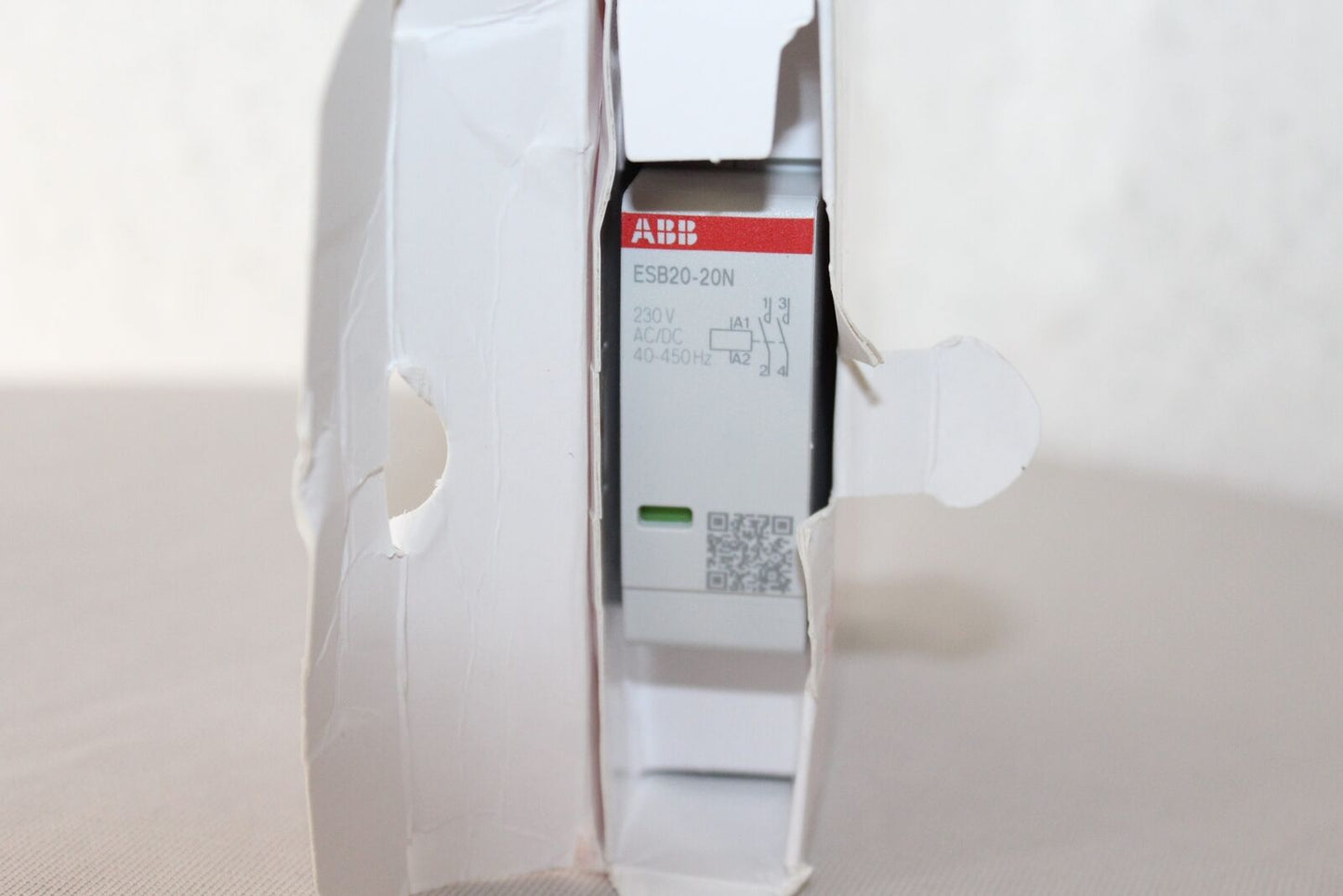 ABB ESB20-20N Installation Protector in box. White HMI industrial automation part.
