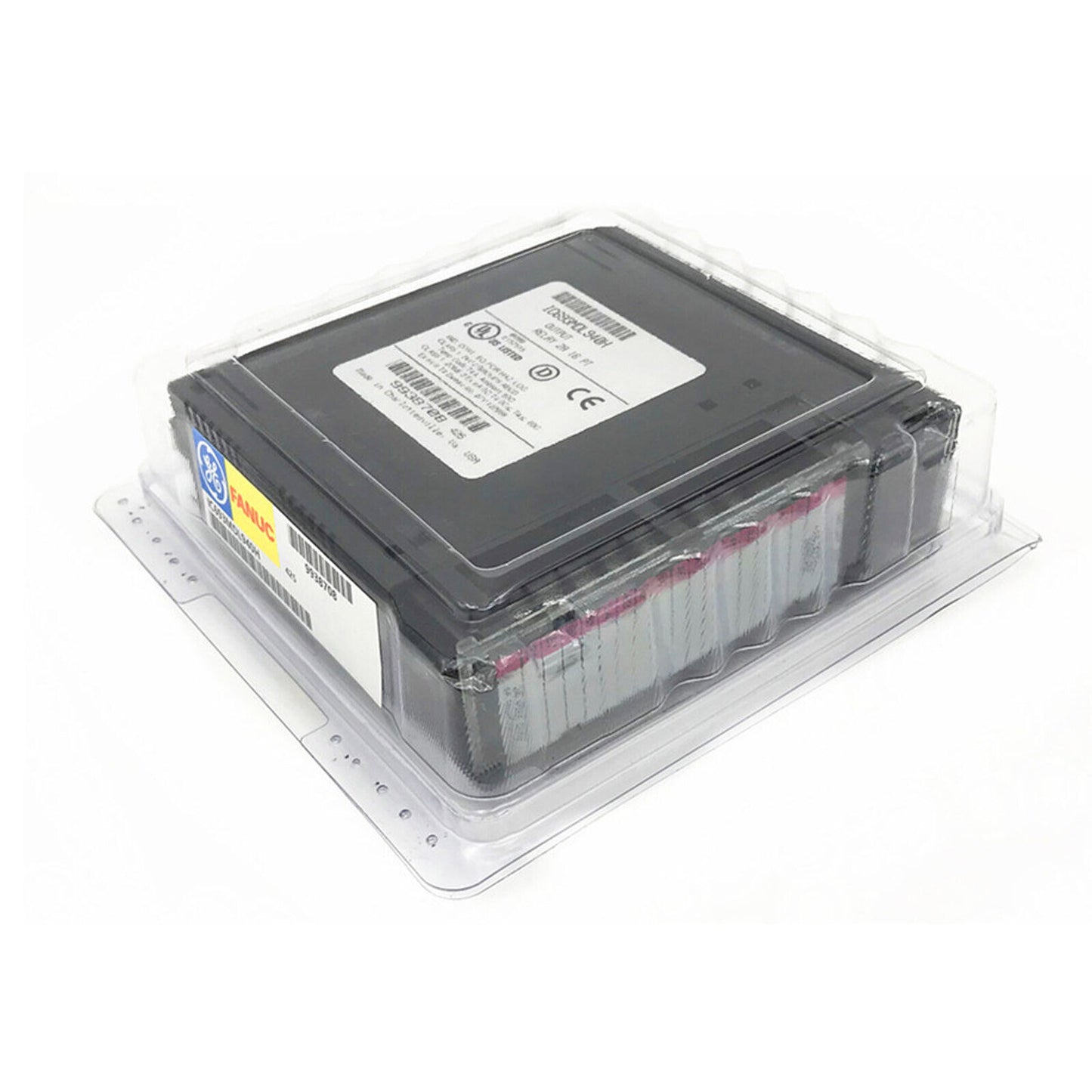 FANUC IC693MDL940H Output Module PLC in plastic container. Relay 2R 16 PT industrial automation part.
