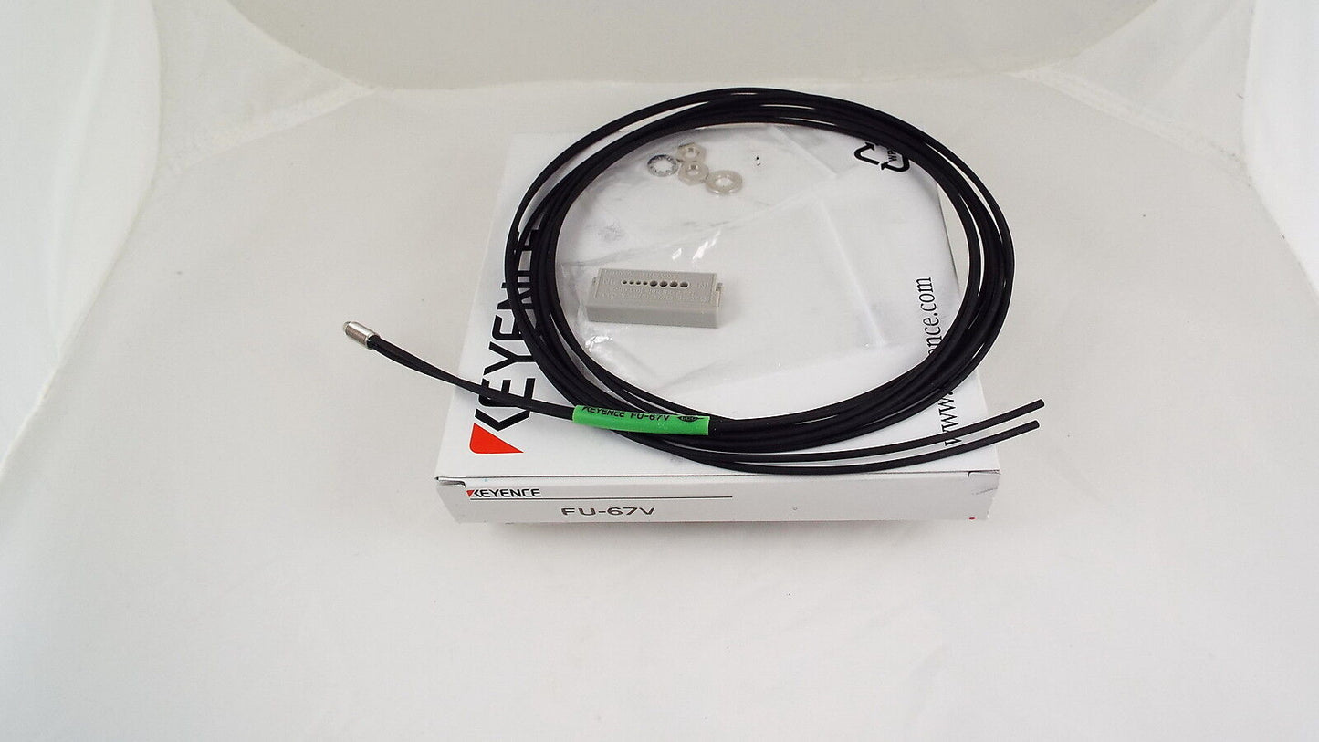 KEYENCE FU-67V Fiber Optic Sensor FU67V Fiber AMPLIFIER SENSOR CABLE New In Box