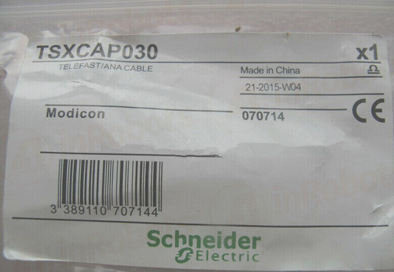 Schneider Electric TSXCAP030 connecting cable, made in China. TELEFAST/ANA CABLE Modicon with product specifications.