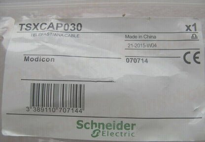 Schneider Electric TSXCAP030 connecting cable, made in China. TELEFAST/ANA CABLE Modicon with product specifications.