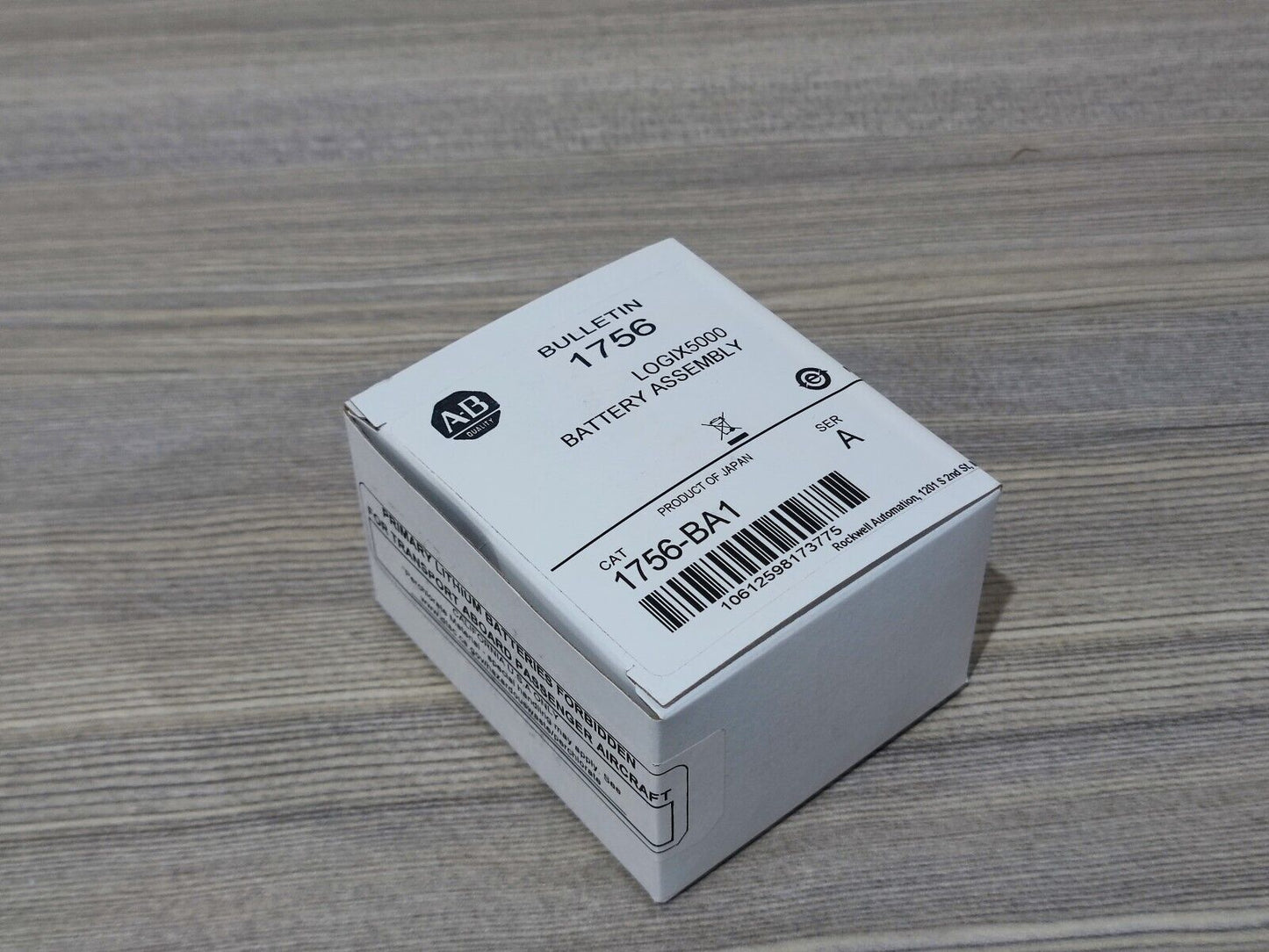 Allen-Bradley 1756-BA1 ControlLogix Battery Assembly Box, Lithium Battery