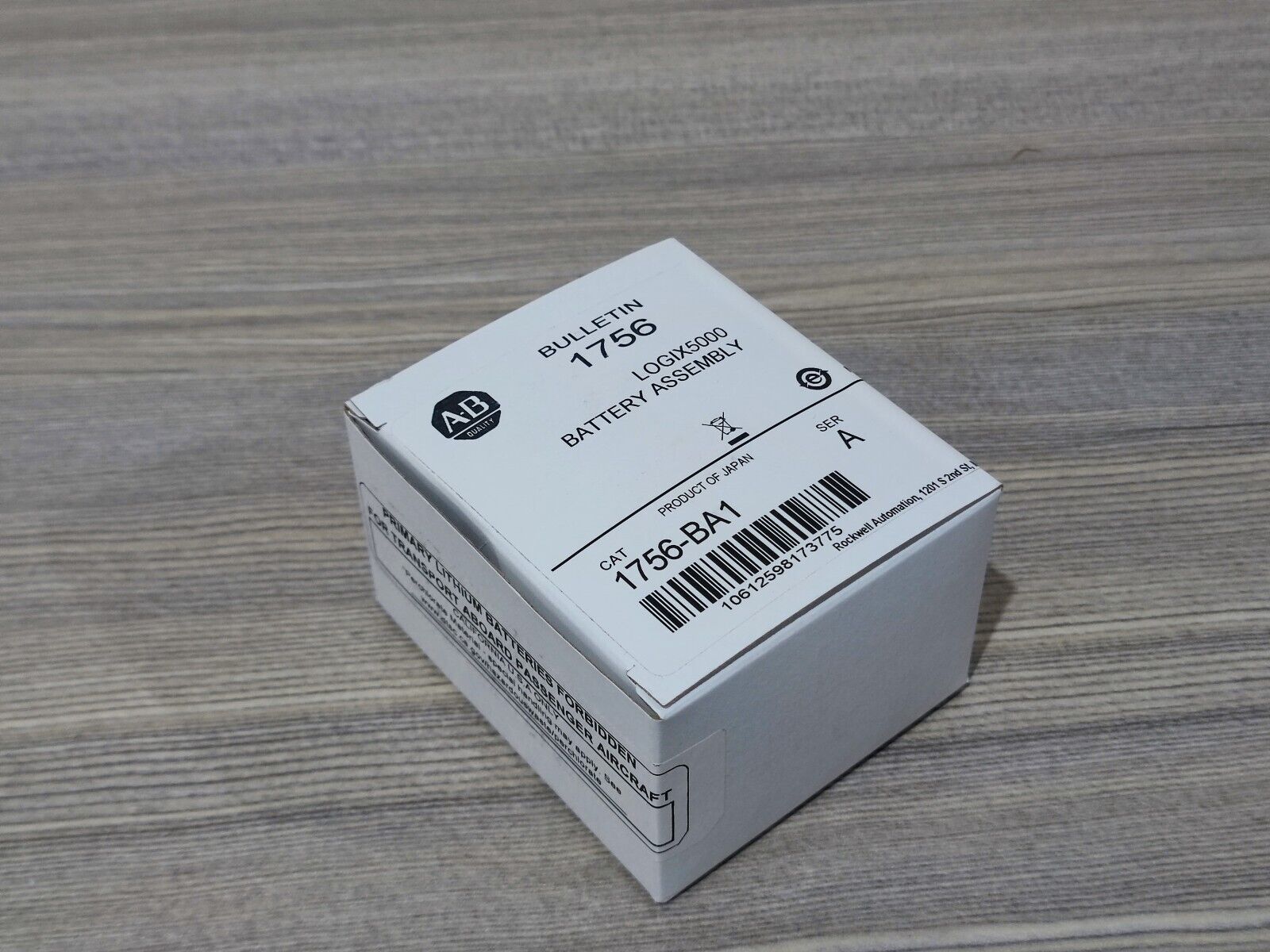 Allen-Bradley 1756-BA1 ControlLogix Battery Assembly Box, Lithium Battery