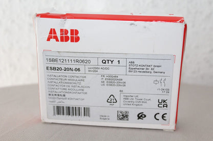 ABB ESB20-20N-06 Installation Protector, White, New, VAT Invoice, Industrial automation part