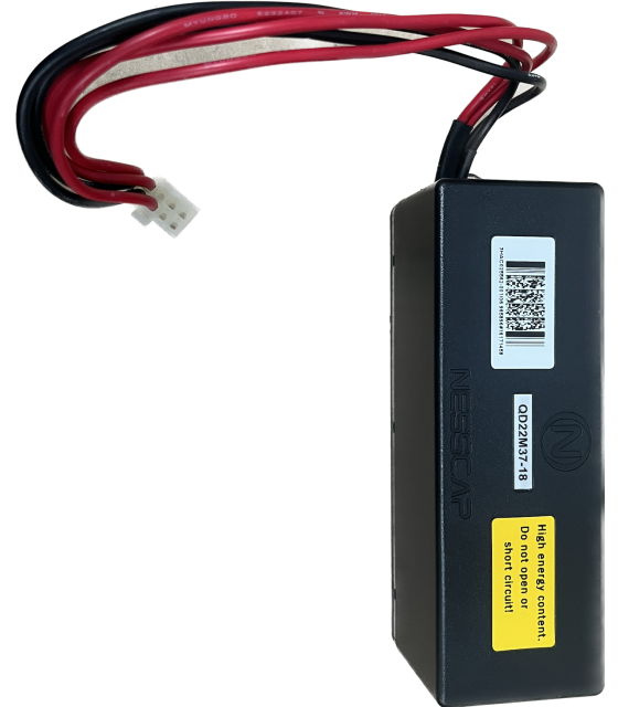 ABB IRC5 Capacitor - NESSCAP QD22M37-18 with warning label and wire connections