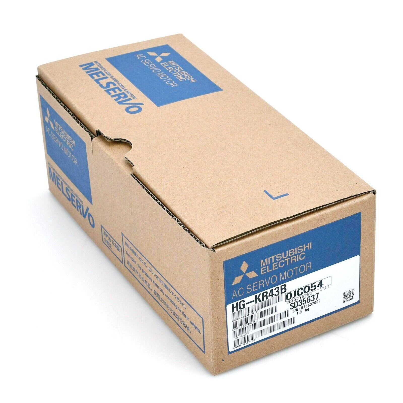 Mitsubishi HG-KR43B AC Servo Motor in box, new industrial automation part, OJC054, SD35637, 1.9 kg, Melservo