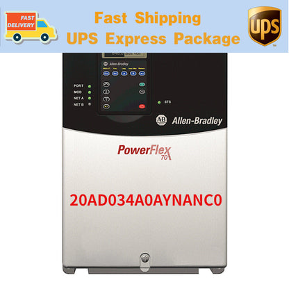 Allen-Bradley PowerFlex 70 AC Drive, 20AD034A0AYNANC0, 34A, industrial motor control, UPS fast shipping