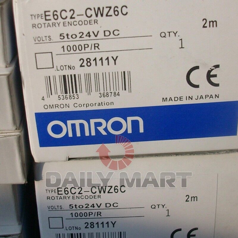 Omron E6C2-CWZ6C Rotary Encoder box, 1000P/R, 5-24V DC, Made in Japan, NEW