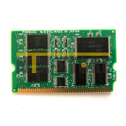 FANUC HCD55G circuit board made in Japan. Green PCB with gold connectors for industrial automation.