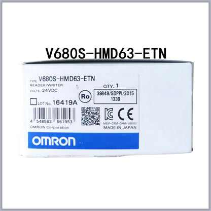 Omron V680S-HMD63-ETN Reader/Writer PLC module, new sealed in box, industrial automation part.