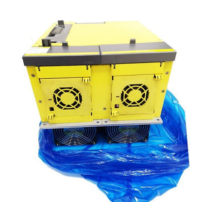 FANUC A06B-6141-H045#H580 Spindle servo drive amplifier, yellow housing, fans, new condition, industrial automation part.