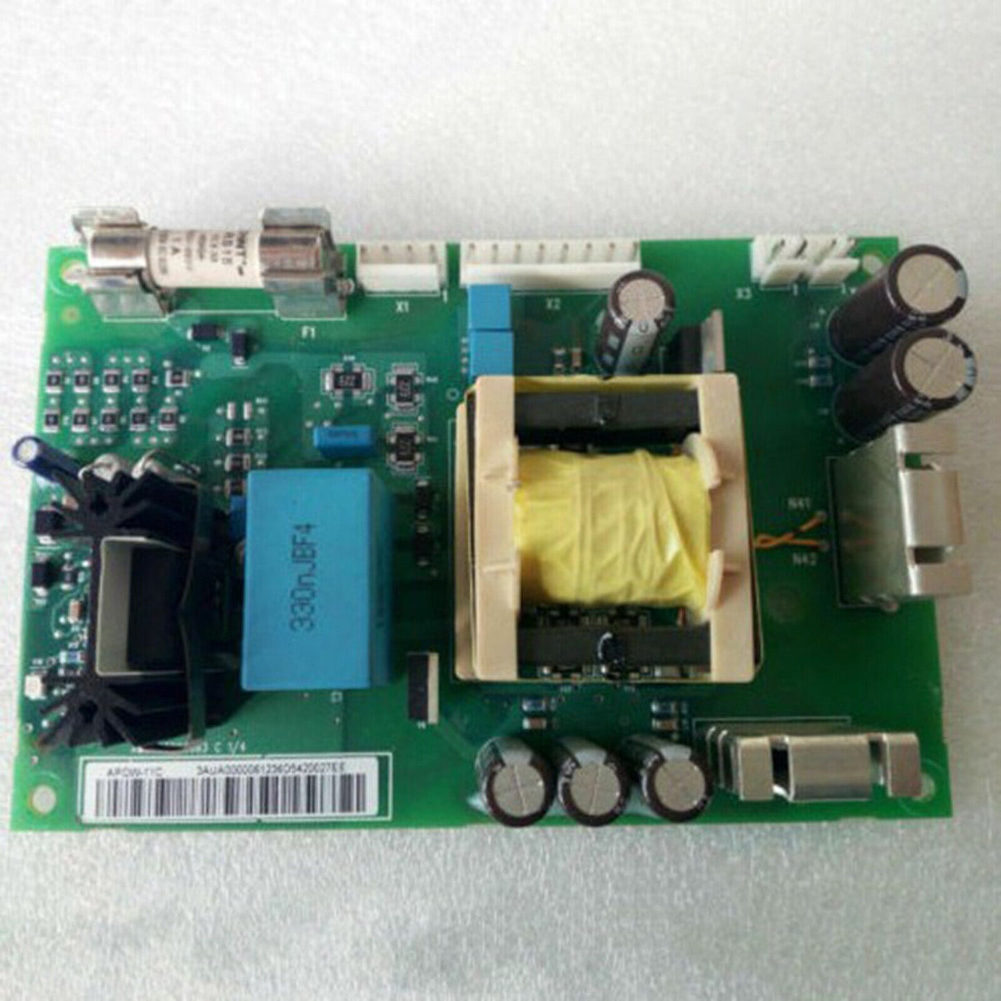 ABB APOW-11C Power Board, green circuit board with various electronic components and labels, fast shipping