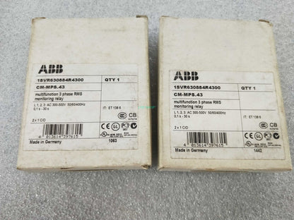 ABB CM-MPS.43 multifunction 3 phase RMS monitoring relay, PLC component, Made in Germany