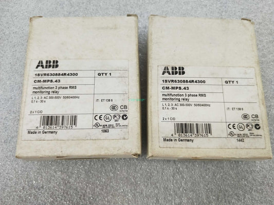 ABB CM-MPS.43 multifunction 3 phase RMS monitoring relay, PLC component, Made in Germany