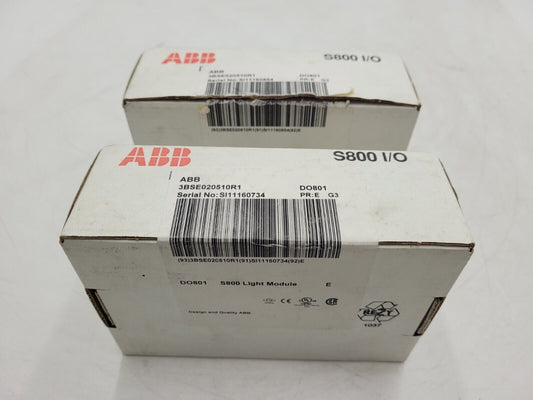 ABB 3BSE020510R1 DO801 S800 I/O Light Module boxes, new industrial automation parts for PLC systems.