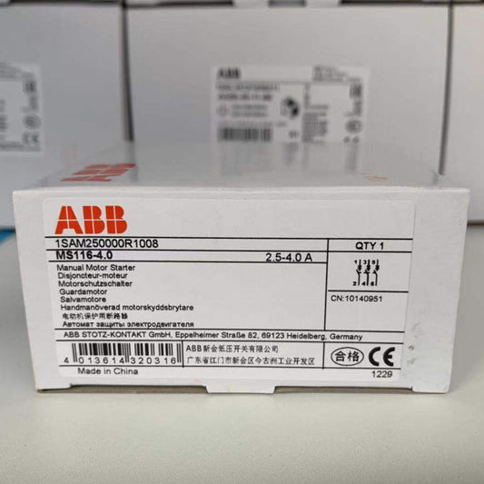 ABB MS116-4.0 Motor Protection Manual Motor Starter, 2.5-4.0A, New In Box