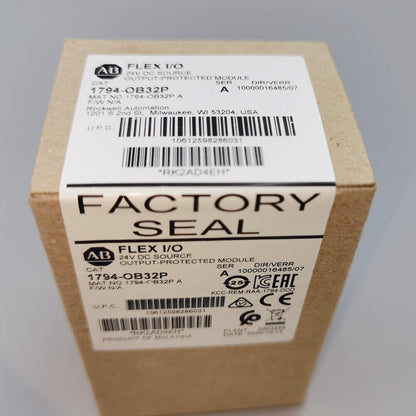 Allen-Bradley 1794-OB32P FLEX I/O module box. Factory sealed, 32-point digital output, 24V DC.