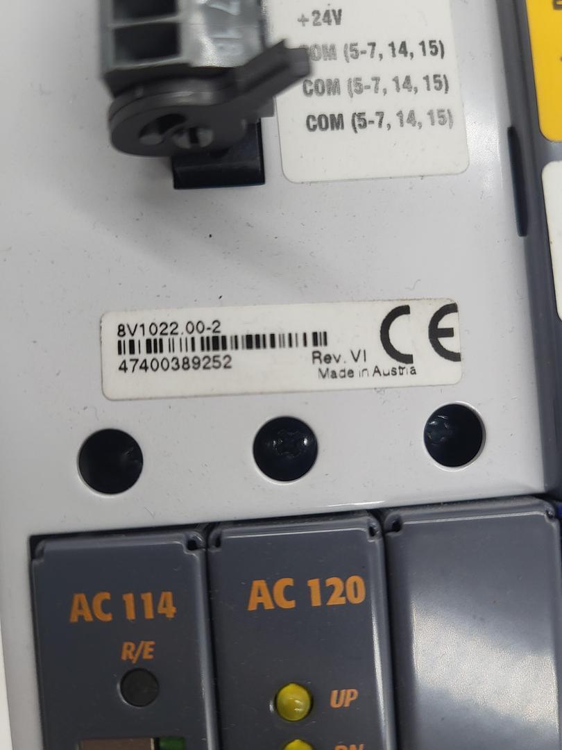 B&R Acopos 1022 8V1022.00-2 servo drive component detail with CE mark, automation part