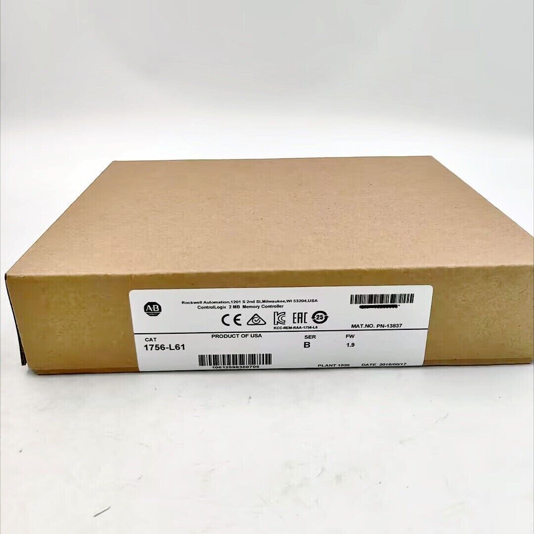 Allen-Bradley 1756-L61 ControlLogix 2MB Memory Controller PLC in box, industrial automation equipment