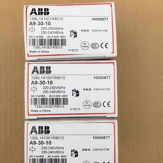 ABB A9-30-10 Contactor 220-230V50Hz/230-240V60Hz. Industrial automation electrical component.
