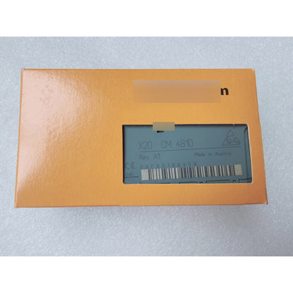 B&R X20 CM4810 PLC Module in its original packaging, featuring product details and Made in Austria label.