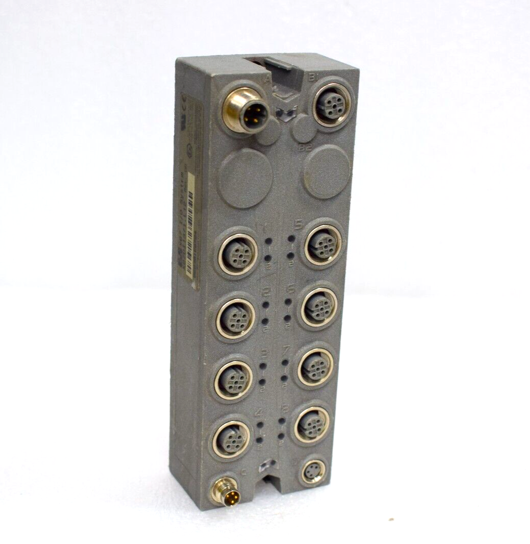B&R X67DI1371L12 Digital Input Module, industrial automation part with multiple connectors, gray.