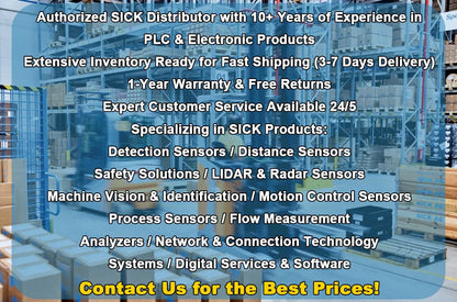 Authorized SICK Distributor, extensive inventory, fast shipping, and expert customer service for PLC & Electronic Products