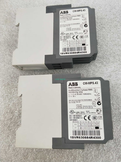 ABB CM-MPS.43 multifunction 3-phase RMS monitoring relay, 1SVR630884R4300 PLC component, Made in Germany, new in box