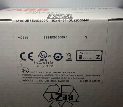 PLC | ABB | AO815 S800 I/o Analog Input Module 3BSE052605R1