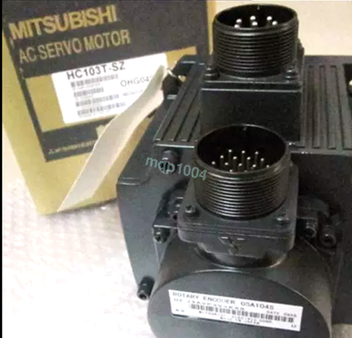 Mitsubishi HC103T-SZ AC Servo Motor, industrial automation component, black