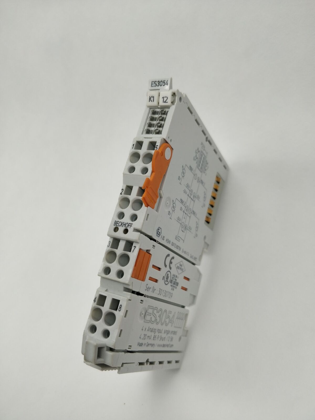 Beckhoff ES3054 4xAnalog Input Single Ended 4 20mA 85R Shunt/12Bit-