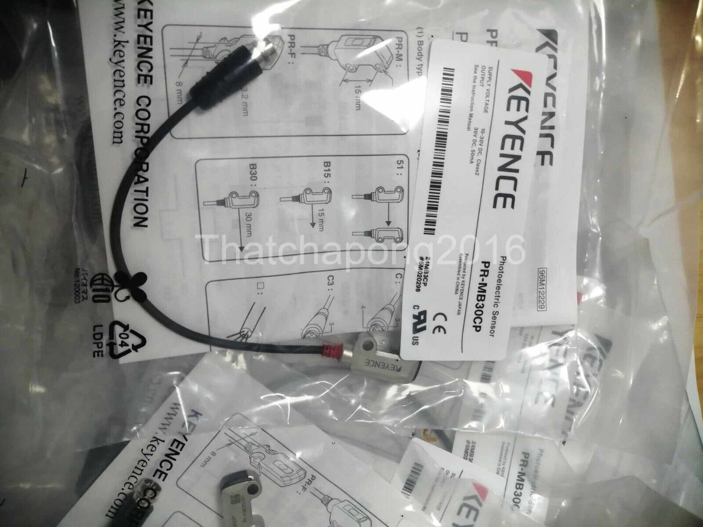 NEW KEYENCE PR-MB30CP Mini-Slim Reflective Photoelectric Sensor