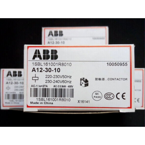 ABB A12-30-10 Contactor, 220-230V 50Hz / 230-240V 60Hz, Industrial Automation Part
