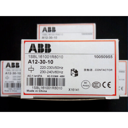 ABB A12-30-10 Contactor, 220-230V 50Hz / 230-240V 60Hz, Industrial Automation Part