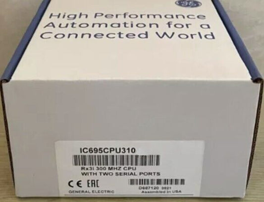 General Electric IC695CPU310 PLC Module, Rx3i 300 MHz CPU with two serial ports.