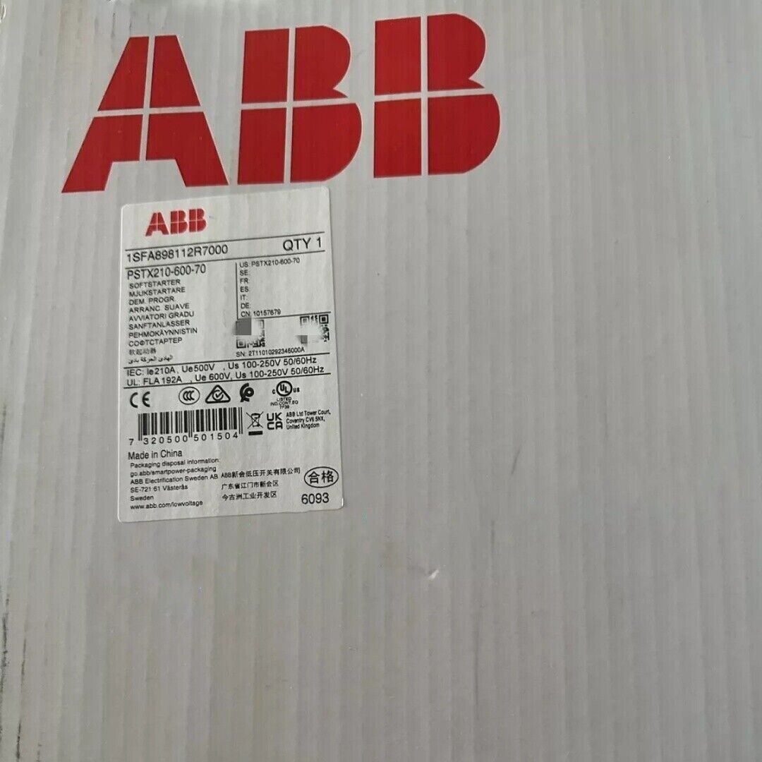 ABB PSTX210-600-70 Soft Starter - Industrial Automation Part