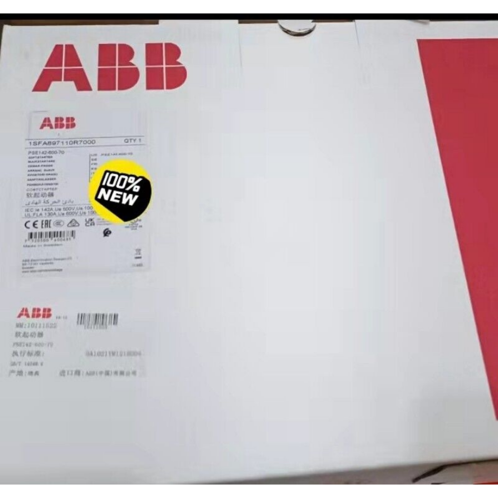ABB PSE142-600-70 Soft Starter, New in Box. Industrial automation part from ABB, 100% New.