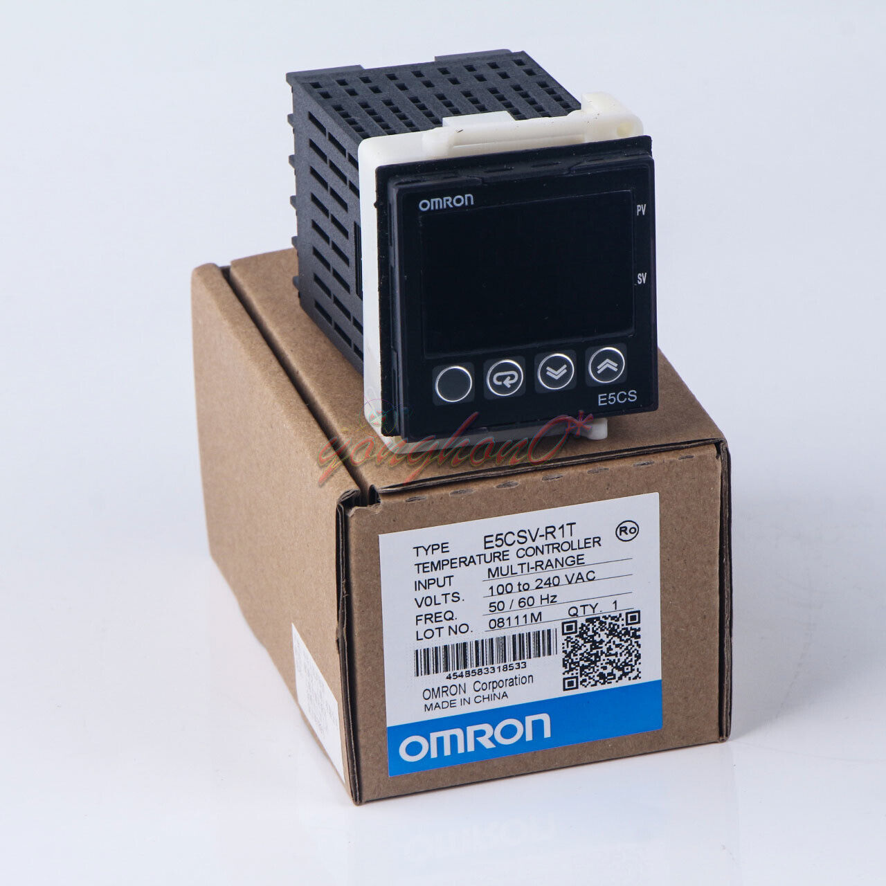 OMRON E5CSV-R1T Temperature Controller, Multi-Range, 100 to 240 VAC, NEW