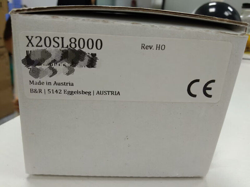 B&R X20SL8000 I/O Module in Box, Rev. HO, Made in Austria. Industrial automation parts.