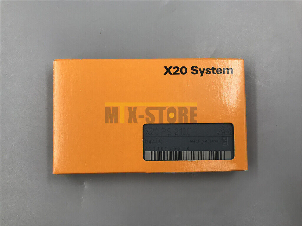 B&R X20 System Power Supply Module X20PS2100, orange box with product details.