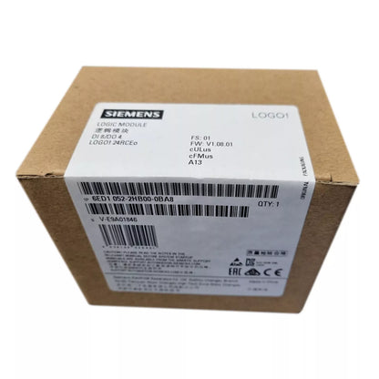 Siemens LOGO! 24RCEO PLC module packaging. Automation part 6ED1 052-2HB00-0BA8.