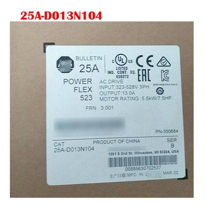 25A-D013N104 AB PowerFlex 523 5.5kW (7.5Hp) AC Drive Fast Shipping 25AD013N104