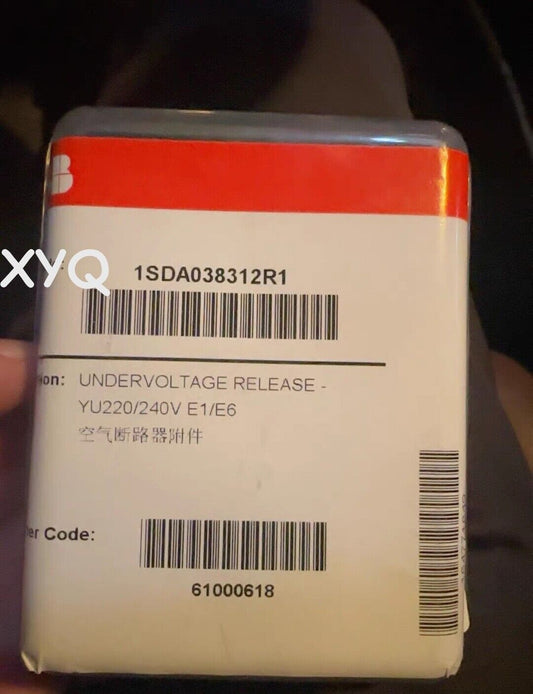 ABB 1SDA038312R1 Undervoltage Release - YU220/240V E1/E6,  PLC controller part, barcode label, fast shipping.