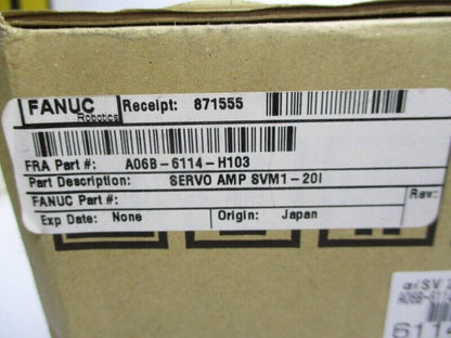 Screen | FANUC | A06B-6114-H103 283-339V 6.5A NSMP